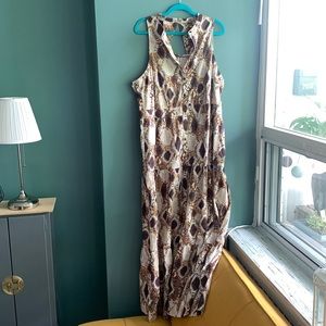 Anthropologie (Maeve) snake print long sleeve dress